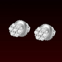 Moissanite Cluster Stud Earring