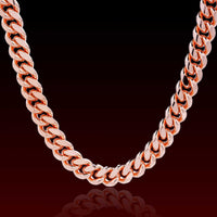 14MM Rose Gold Miami Cuban Chain