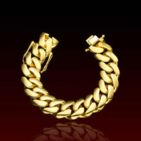 18K Thickness Miami Cuban Link Bracelet