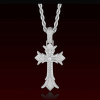 S925 Moissanite Gothic Cross Pendant