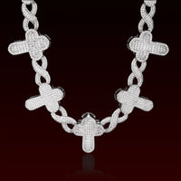 S925 Infinity Cross Moissanite Chain