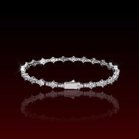 6.5MM Cross Iced Tennis Bracelet