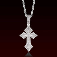 S925 Moissanite Victorian Cross Pendent