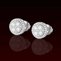 Moissanite Round Clover Stud Earring