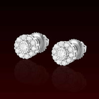 Moissanite Flower Cluster Stud Earring