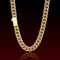 18K Single Spring Buckle Miami Cuba Chain