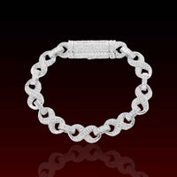 Infinity Baguette Link  Iced Out Bracelet