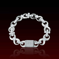 S925 Infinity Tennis Cross Moissanite Bracelet