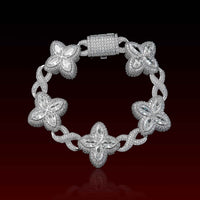 S925 Pear Cut Flower Infinity Moissanite Bracelet