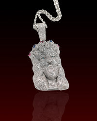 Bubble Jesus Iced Out Pendant