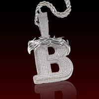 Barbed Wire Custom Letter Pendant