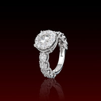 S925 Moissanite Solitaire Halo Ring