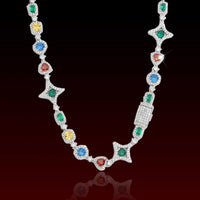 Multi Color Mixed Shape Gemstone Chain