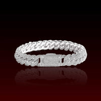 S925 10MM Moissanite Cuban Bracelet