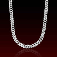 S925 10MM Moissanite Cuban Chain