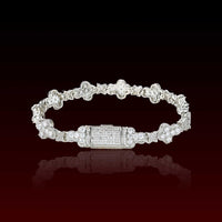 S925 Cluster Cross Moissanite Tennis Bracelet