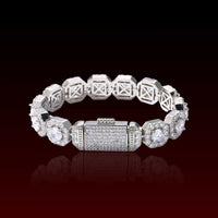 Iced Out Cluster Tennis Bracelet